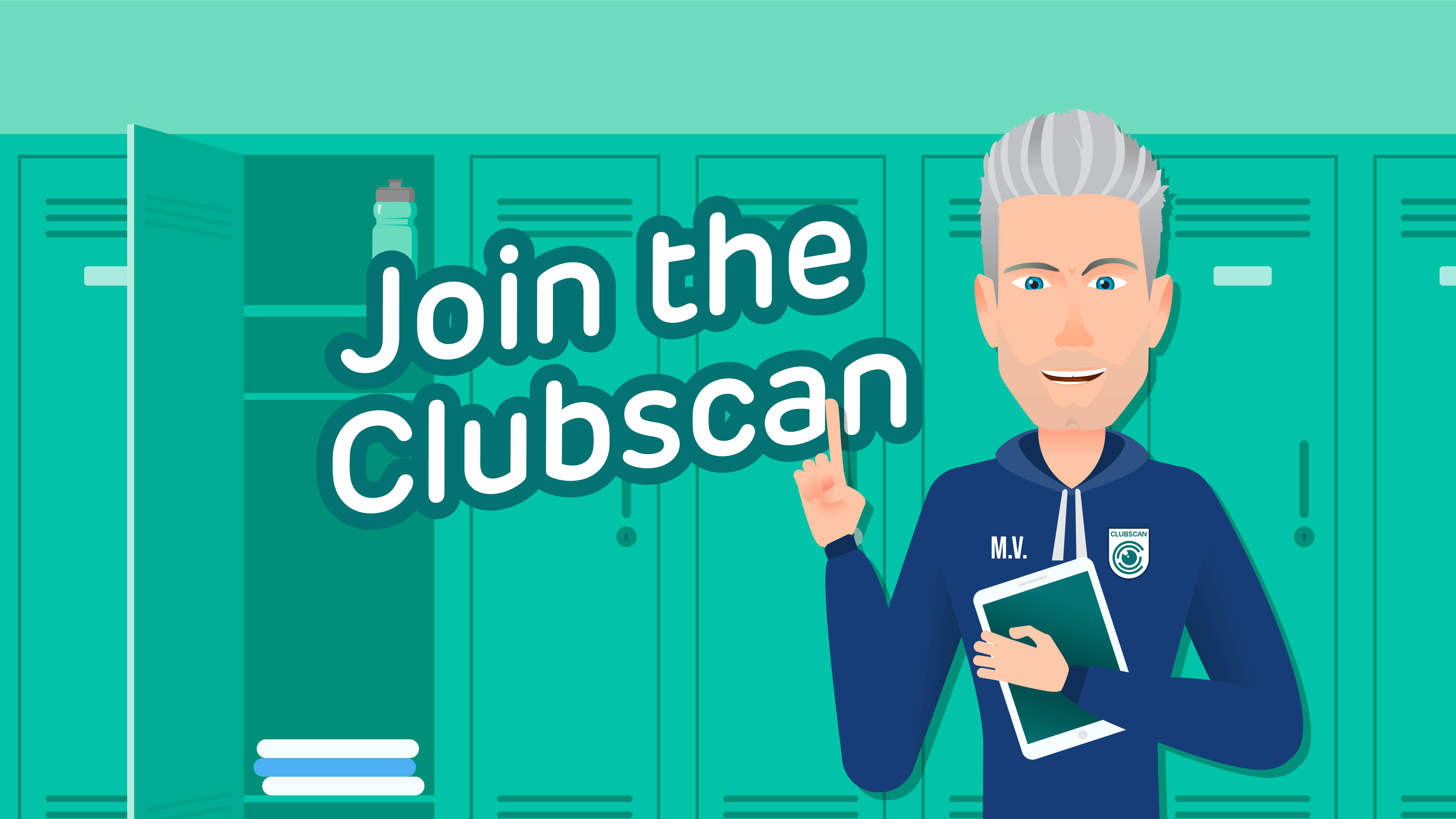 man die voor kleerkamerlockers staat