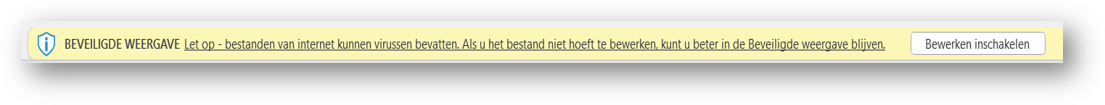 waarschuwing in Excel