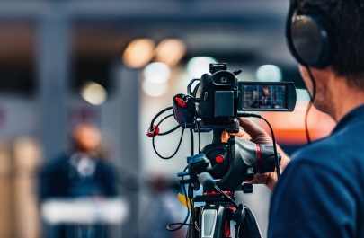 camera tijdens interview