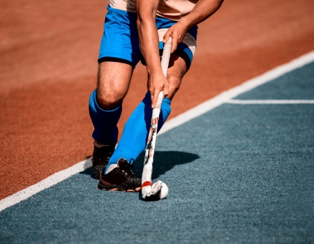 hockeyspeler in close-up